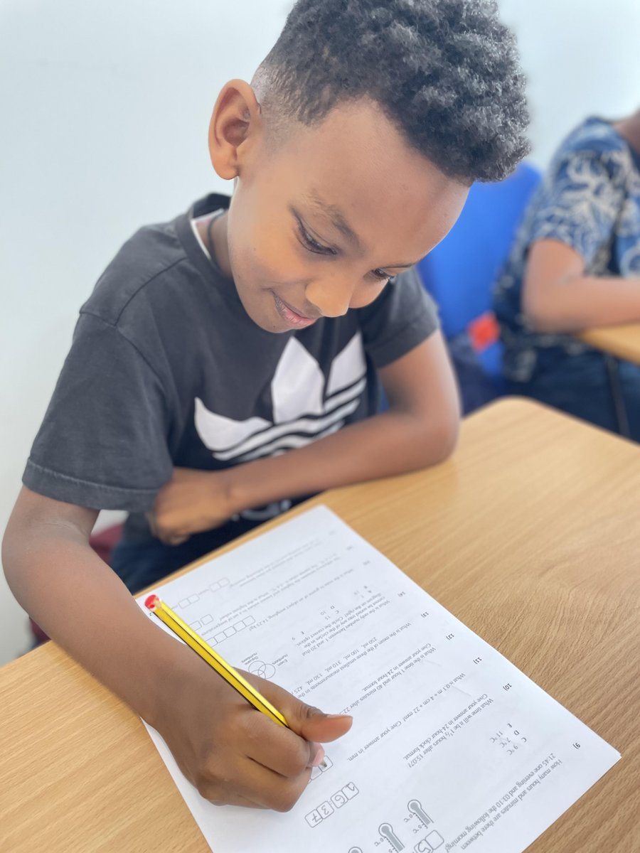 A Bright Mentors Year 5 student working through an 11+ practice paper